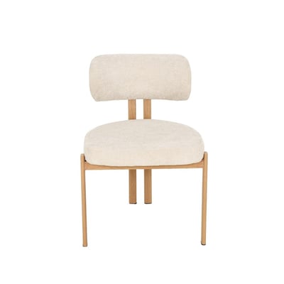 Chaise de salle à manger en tissu avec piètement finition chêne Gleen (lot de 2) AMADEUS