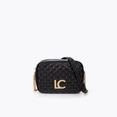 Sac bandoulière matelassé à clous et logo métallique LOLA CASADEMUNT