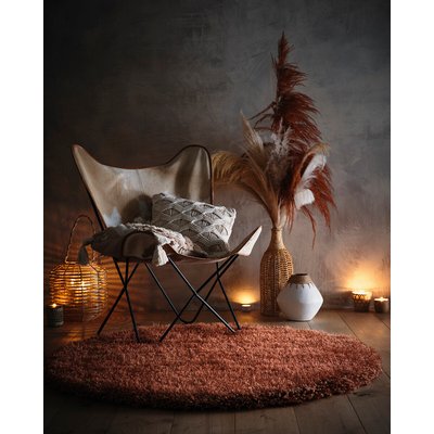 Hand Tufted Shimmer Shaggy Circle Rug SO'HOME