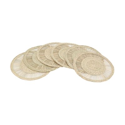 Sets de table en jonc de mer naturel ajouré AUBRY GASPARD