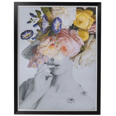 Affiche encadrée femme fleurs pastel KARE DESIGN