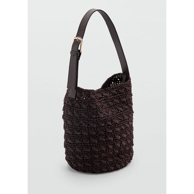 Sac porté épaule fibre naturelle MANGO