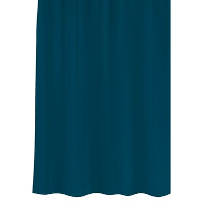 Rideau de douche plastique bleu avec 12 anneaux 180x200cm WADIGA