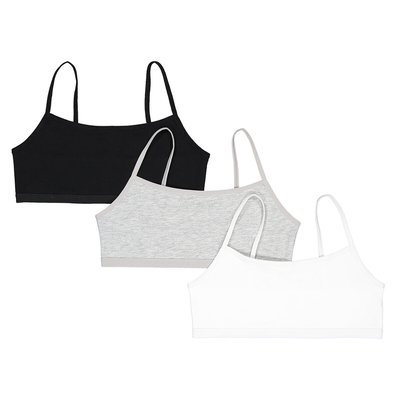 Lot de 3 brassières en coton LA REDOUTE COLLECTIONS