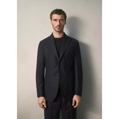 Blazer de costume en flanelle ajusté MANGO MAN