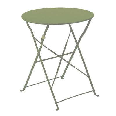 Table de jardin ronde pliante (Ø60 x 72 cm) en métal, ANNECY OVIALA