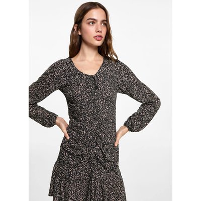 Robe froncée imprimée MANGO TEEN