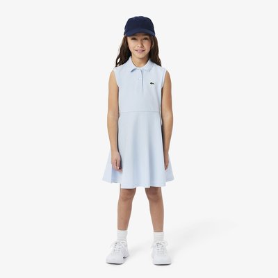 Vestido estilo polo, de cavas, saia evasé LACOSTE
