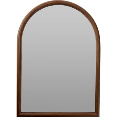 Miroir polystyrène couleur noyer haut arrondi 50x70cm WADIGA