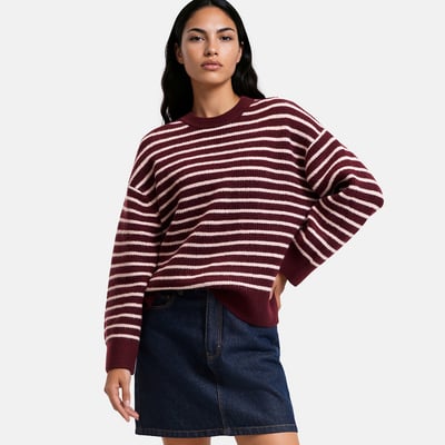 Pull girocollo a righe, taglio ampio LA REDOUTE COLLECTIONS