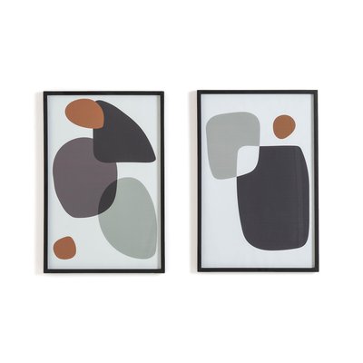 Lot de 2 affiches imprimées encadrées, Organic LA REDOUTE INTERIEURS