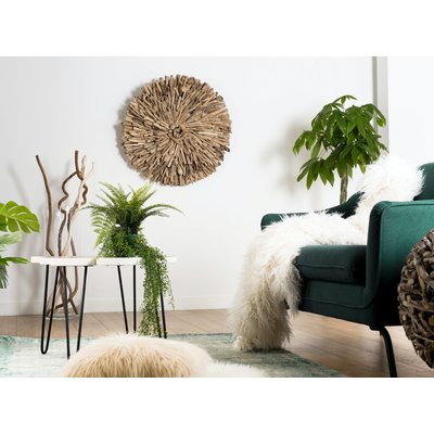 Décoration murale bois flotté ronde PM OTTAWA PIER IMPORT