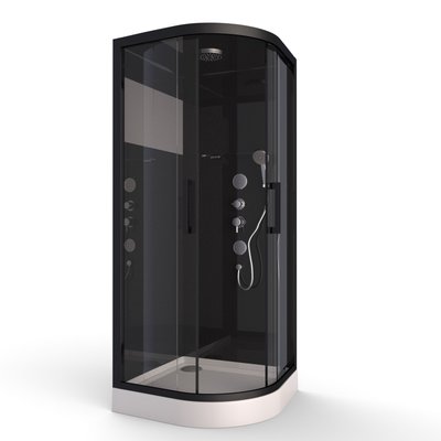 Cabine de Douche Black Mirror 2 Ronde HOME MAISON