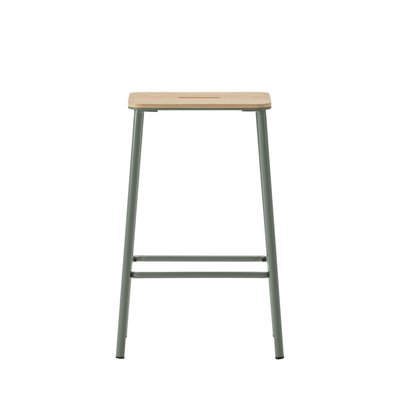 Lot de 2 tabourets de bar en bois et métal H65cm- NOKI DRAWER