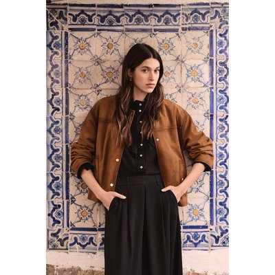 Blouson en cuir velours VIP Maison 123