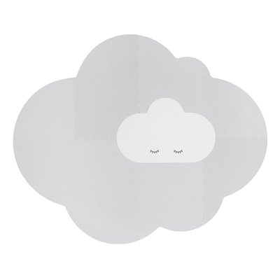 Grand tapis de jeu nuage gris perle QUUT