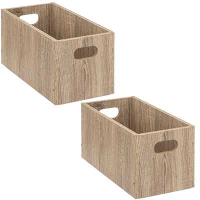 Lot de 2 boîtes de rangement rectangulaires MIX'N MODUL TOILINUX