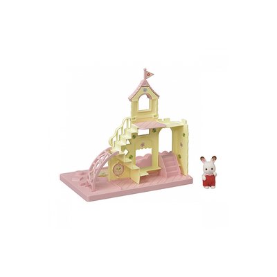5319  Le chateau et bebe lapin chocolat SYLVANIAN FAMILIES