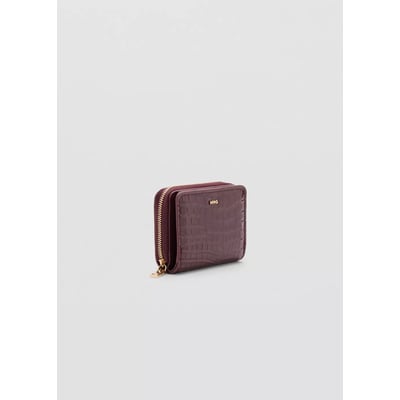 Portefeuille moyen effet croco brillant MANGO