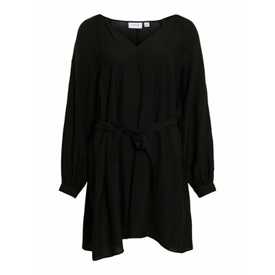 Belted Mini Dress with Silver Button Detail VILA