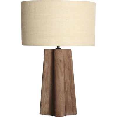 Lampe de table en bois de manguier et jute RECOLLECTION