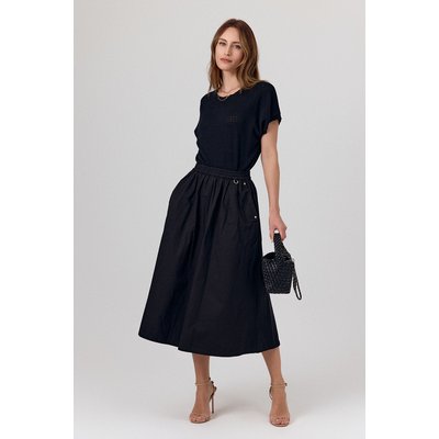 Jupe midi avec taille élastique et poches latérales CASSIOPEE ARTLOVE