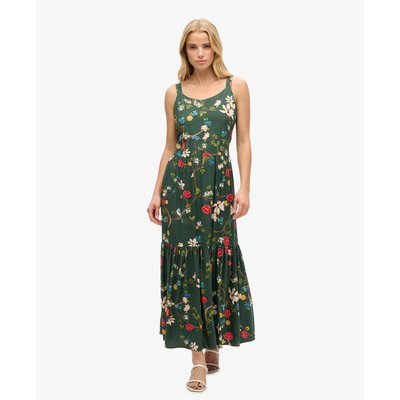 Robe longue tissée à volants SUPERDRY