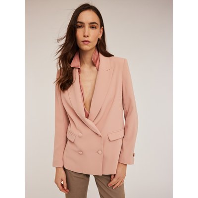 Blazer large en envers satin de couleur unie avec doublure interne MOTIVI