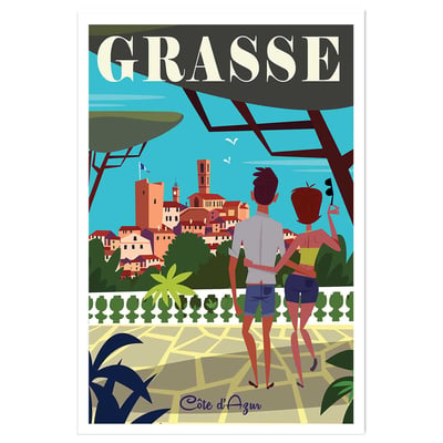 Affiche voyage à Grasse HEXOA