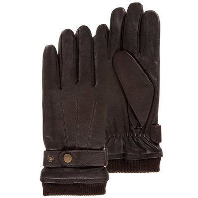 Gants tactiles en cuir de chèvre pleine fleur - doublés polaire ISOTONER
