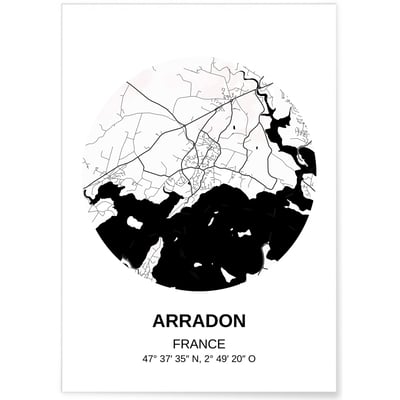 Affiche Carte Arradon L'AFFICHERIE