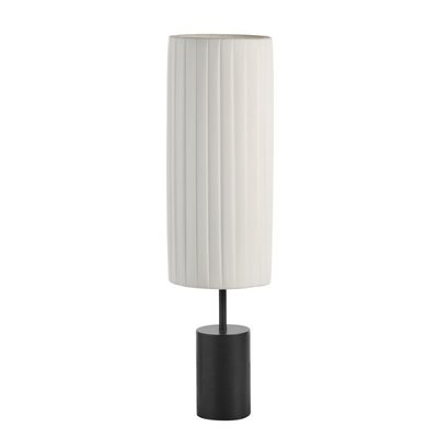 Lampe de table métal et abat-jour plissé Tabata MILLUMINE