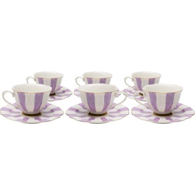 Tasses à café Harlequin violettes set de 6 KARE DESIGN