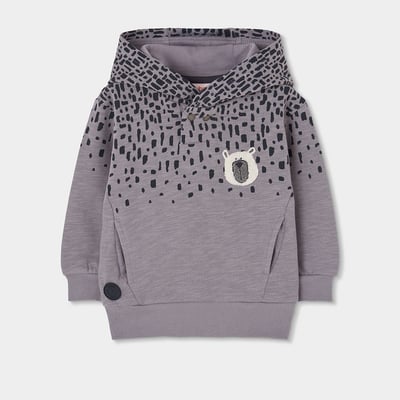 Sweat-shirt garçon molleton à capuche imprimée BOBOLI