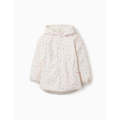 Parka à capuche avec doublure en sherpa et fleurs ZIPPY