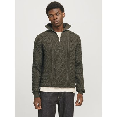Pull col camionneur maille structurée zippé JACK & JONES