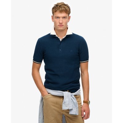 Polo en maille texturée à manches courtes SUPERDRY
