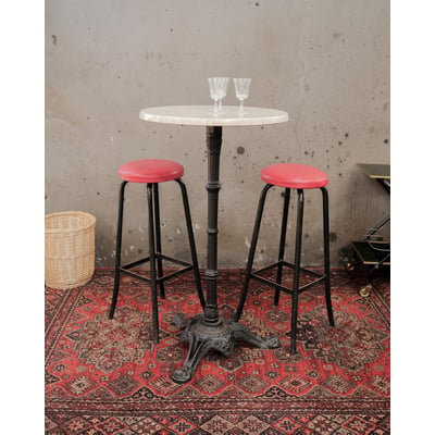 Table à manger style bistro au pied de fer Denise N°1184 - Bon état DEBONGOUT