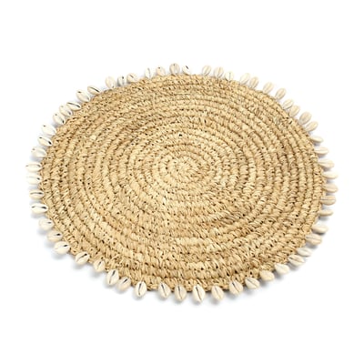 Set de table en raphia et coquillages RAFFIA BAZAR BIZAR