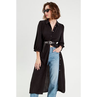 Robe longue chemise ceinturée CACHE CACHE