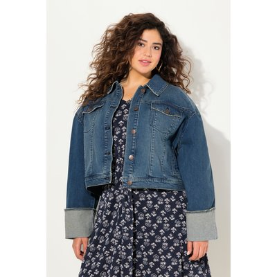 Veste en jean, franges et col chemise ULLA POPKEN