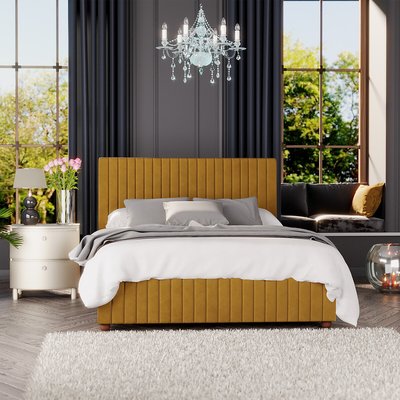 Estella Velvet Luxury Vertical Tufted Storage Ottoman Bed LAURENCE LLEWELYN-BOWEN