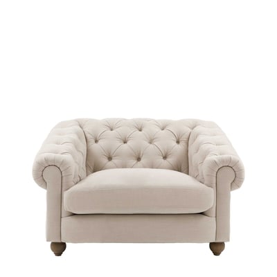 Charter Soft Linen Button-Back Armchair ÉDITÉ