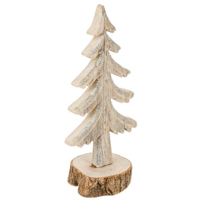 Décoration Bois Sapin sur Bûche ATMOSPHERA