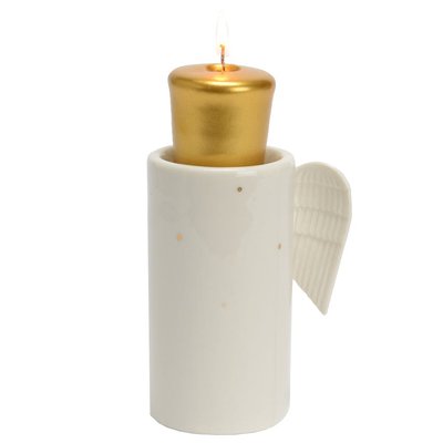 Photophore Noël ange porcelaine 11 cm PIER IMPORT