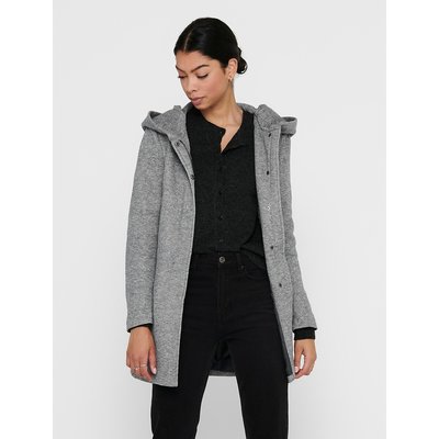 Manteau fin à capuche en peau de pêche ONLY