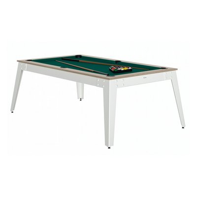 Billard Steel Oslo Pieds Blanc Drap Vert RENE PIERRE