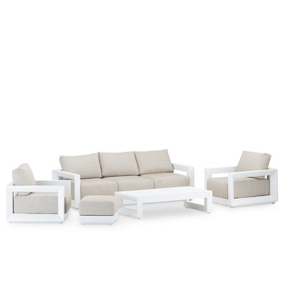 Salon de jardin 5 places, pouf, SAN FRANCISCO DEFORA HOME