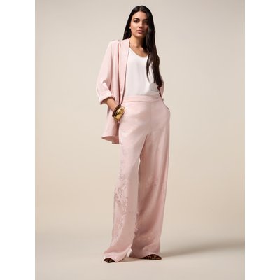 Pantalon palazzo réalisé en tissu jacquard de viscose OLTRE