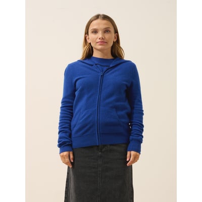 Gilet Zippé Capuche Outremer Debbie JUST CASHMERE